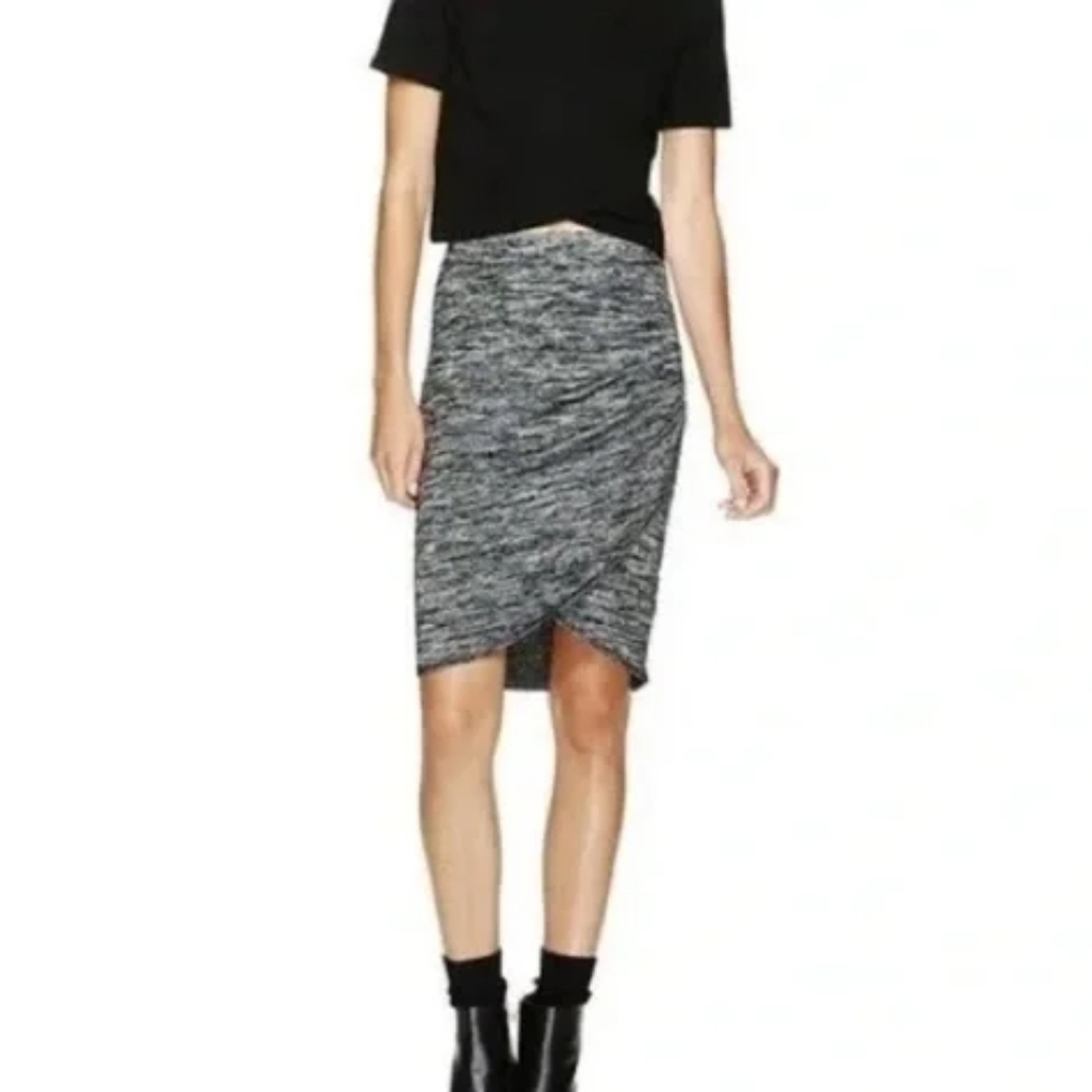 Aritzia Wilfred Free Tyra Ruched Side Skirt Grey Size XSmall